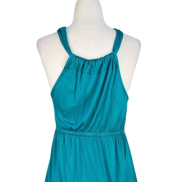 Miuse RUFFLE FRONT HALTER EMPIRE WAIST KNEE LENGTH DRESS - Picture 6 of 11